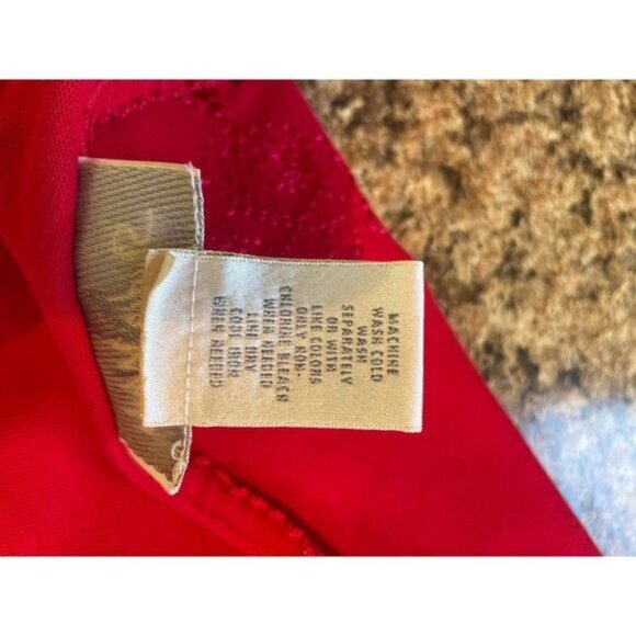 Studio Works Red Embroidered‎ Short Sleeve Cotton/Polyester Top L - Picture 3 of 12